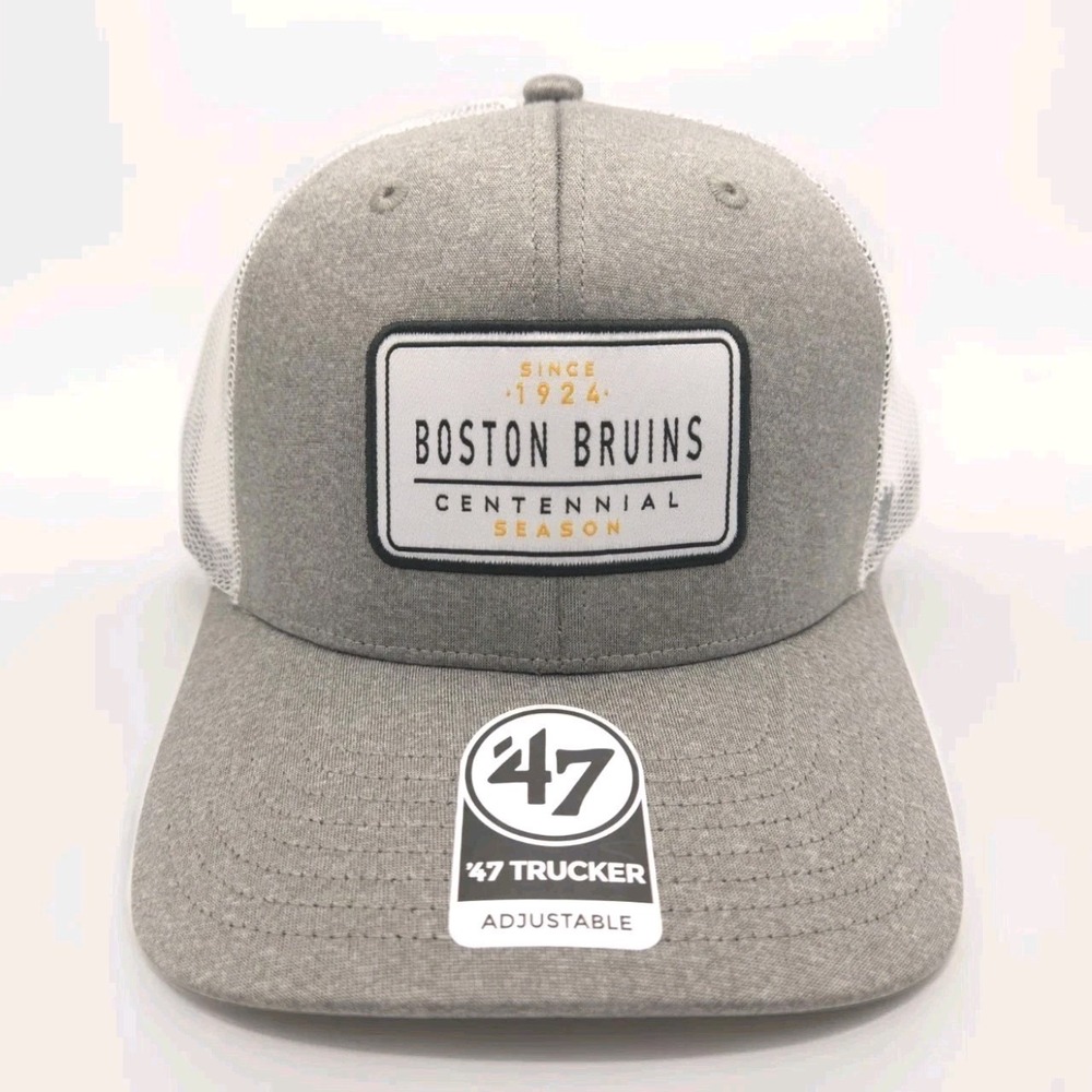Boston Bruins '47 Centennial Harrington Gray‎ Snapback Hat Cap